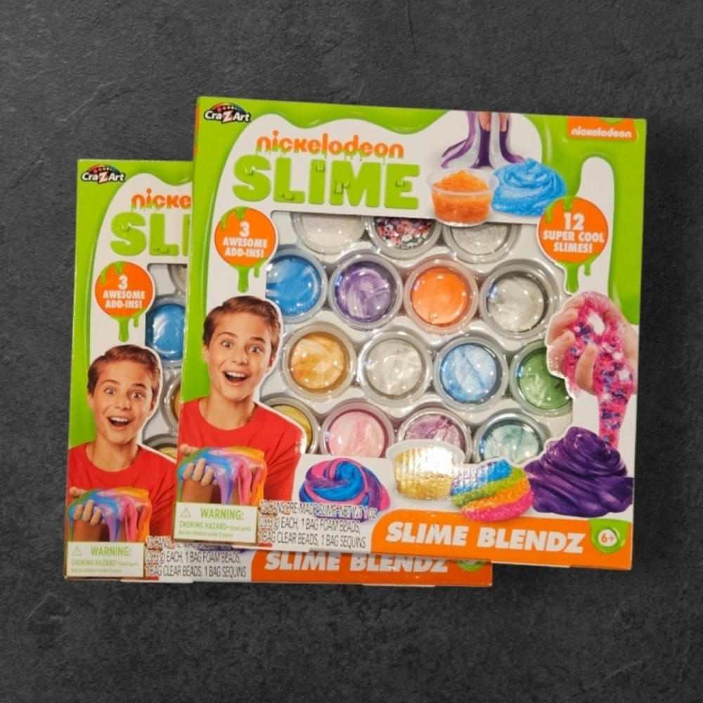 Set of 2 or Seperately, New, Unopened, Nickelodeon Slime, Slime Blendz, Ages 6+